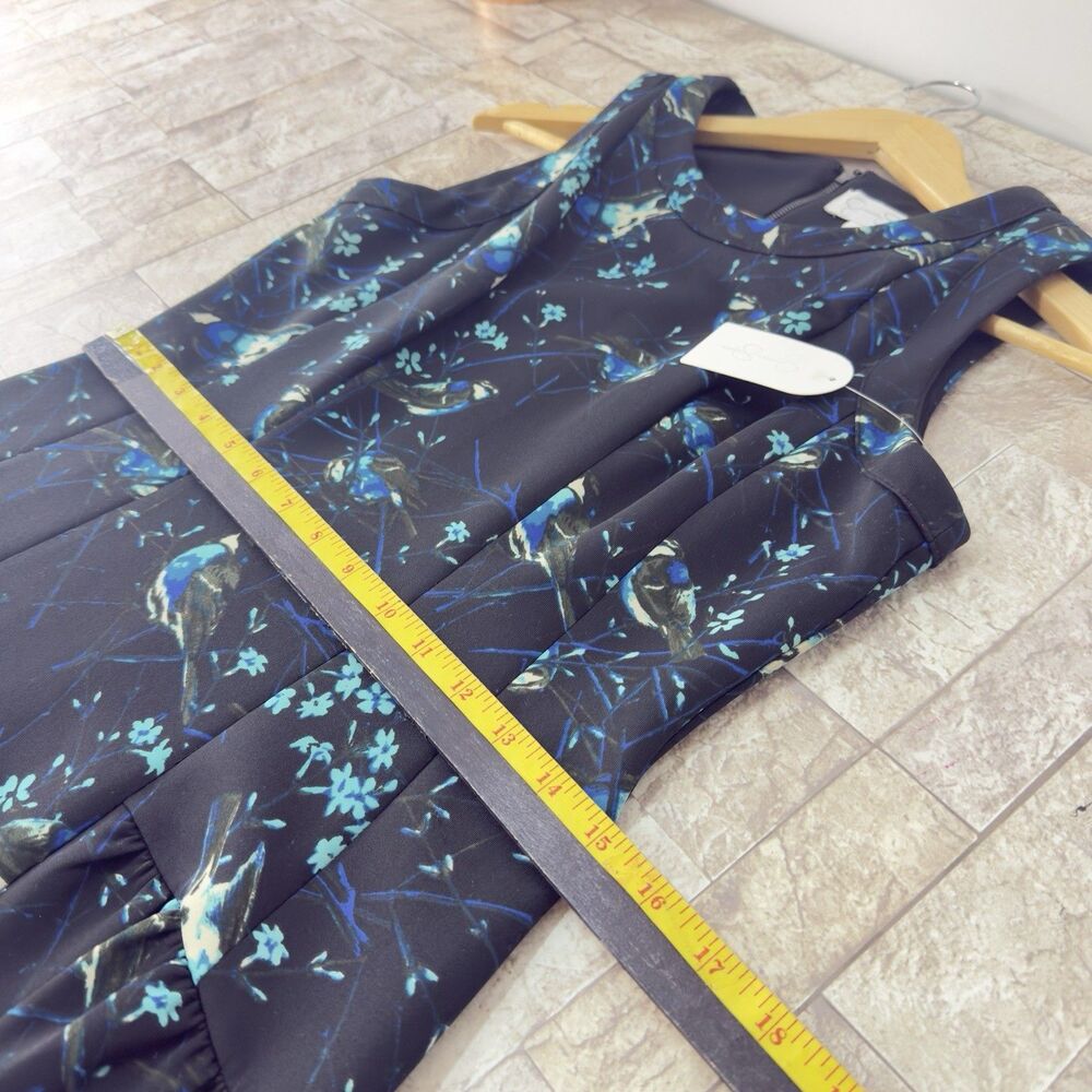 Jessica Simpson Bird And Floral Patterned Dress SZ 8 NEW - Picture 11 of 16